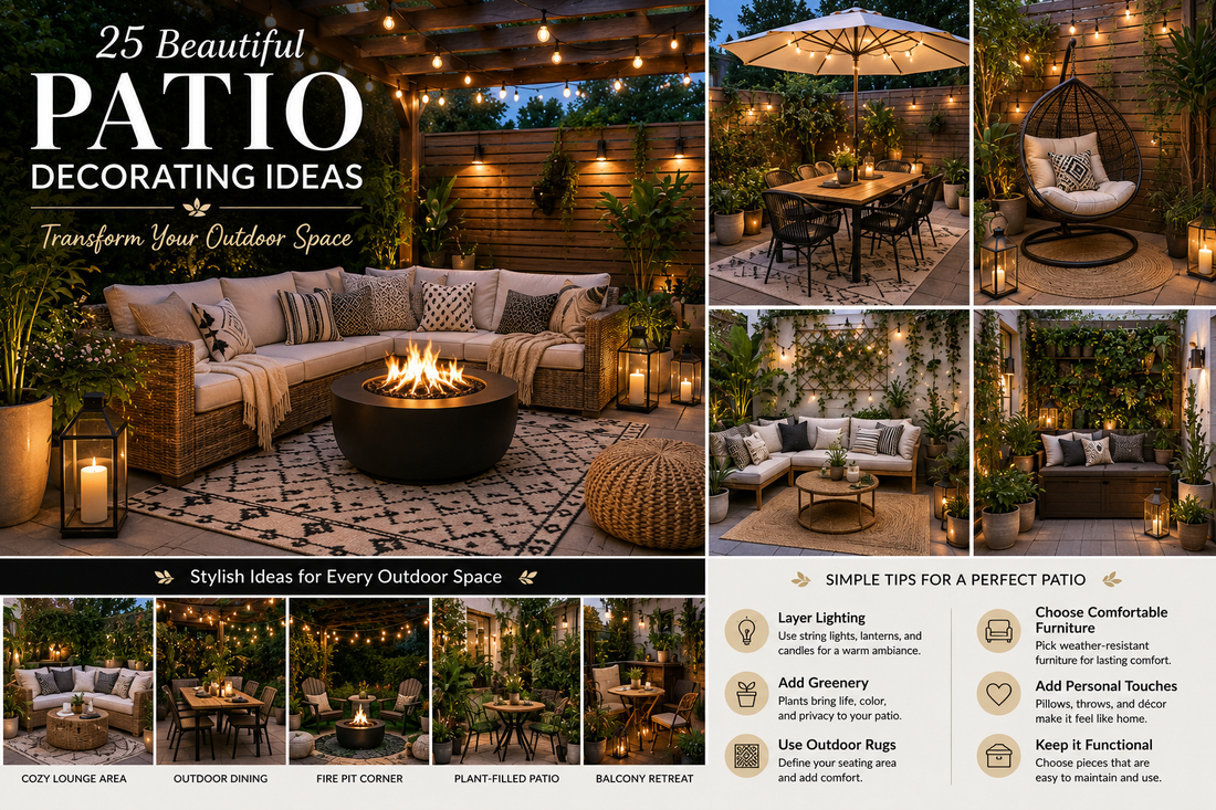 25 Beautiful Patio Decorating Ideas to Transform Your Outdoor Space